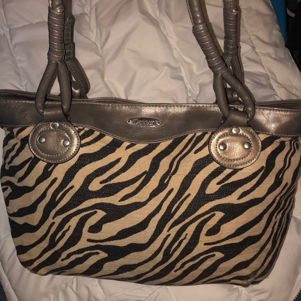 Zebra print handbag